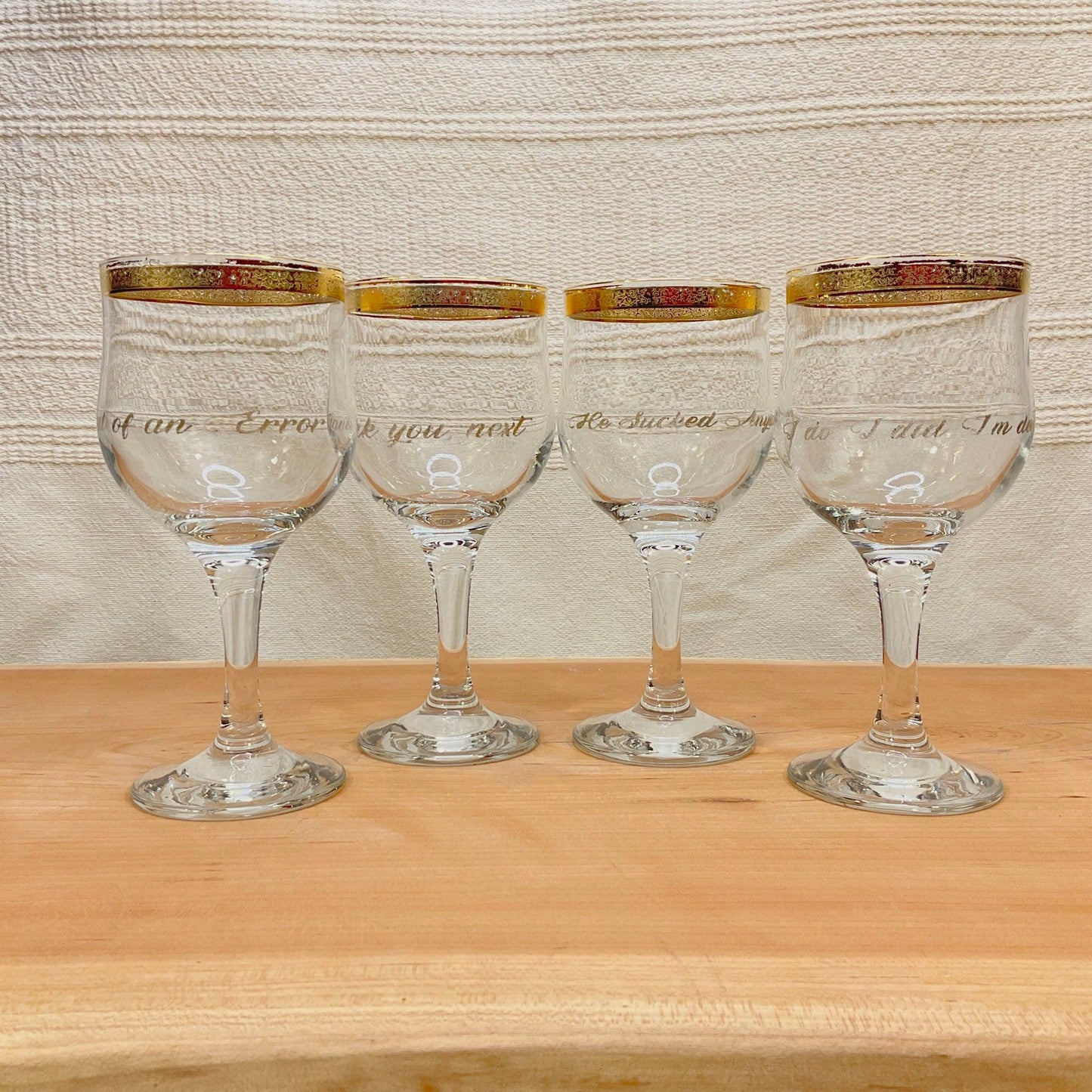 All Good Things End Wine Glass Set - Offensively Domestic