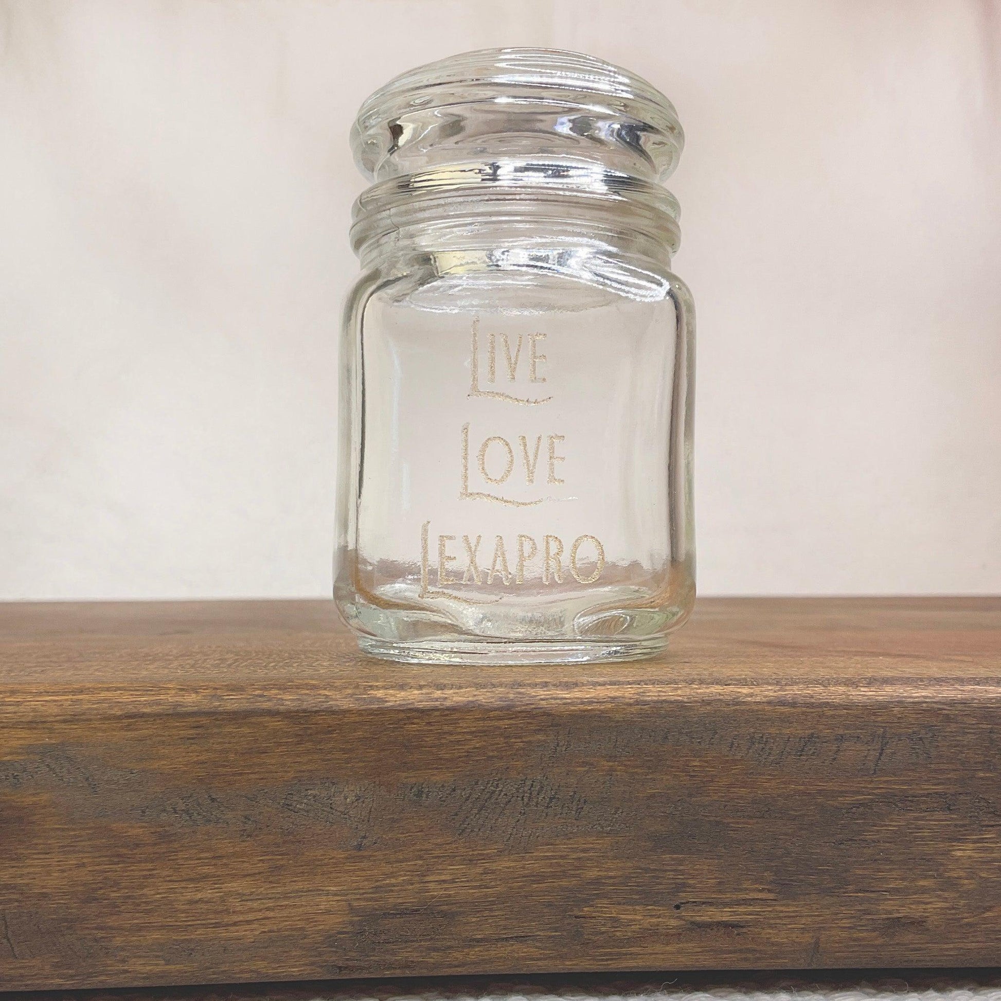 Live, Love, Lexapro Apothecary Jar - Offensively Domestic