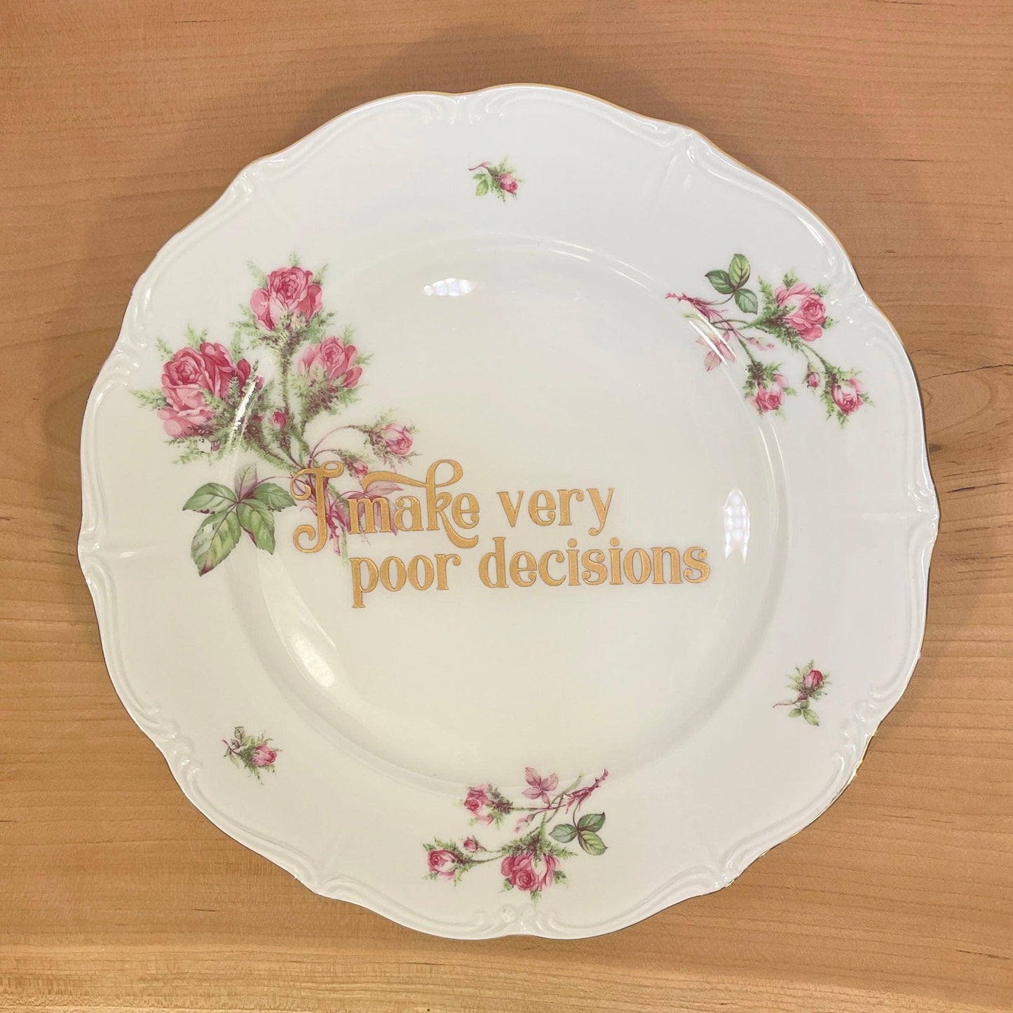 Make Poor Decisions Dinner Plate - Offensively Domestic